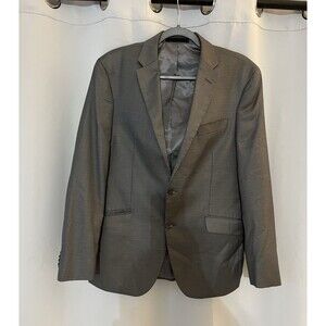 Kenneth Cole Reaction, Men's Blazer Sport Coat Size 40R, Dark Gray Techni-Cole